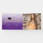 Ankündigung von Lila Abschlüssen mit elegantem Scr Banner (Horizontal)