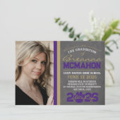 Ankündigung von lila- und Bronze-Paw Print Abschlu (Stehend Vorderseite)