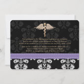 Ankündigung von Lila Vet School Graduation Einladu (Rückseite)