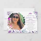 Ankündigung von Lilac Floral Foto Abschluss (Vorderseite)