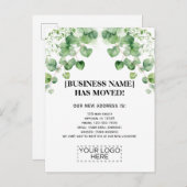 Ankündigung von Logogrün für Geschäftsreisende Postkarte (Vorne/Hinten)