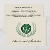 Ankündigung von Logoschulen oder Uni-Abschlüssen (Vorne/Hinten)