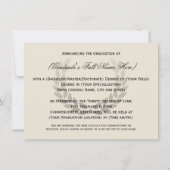 Ankündigung von Logoschulen oder Uni-Abschlüssen (Rückseite)