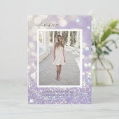 Ankündigung von luxuriösen Glitzer Abschluss Foto (Stehend Vorderseite)