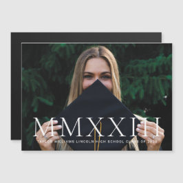 Ankündigung von Magnet Roman Numeral Foto Abschlus