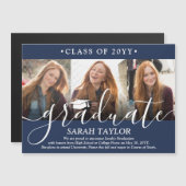 Ankündigung von Magnetic 3 Foto Navy Blue Abschlus (Vorne/Hinten)