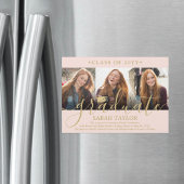 Ankündigung von Magnetic Foto Blush Gold Abschluss