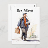 Ankündigung von Mailman Moving Postkarte (Vorne/Hinten)