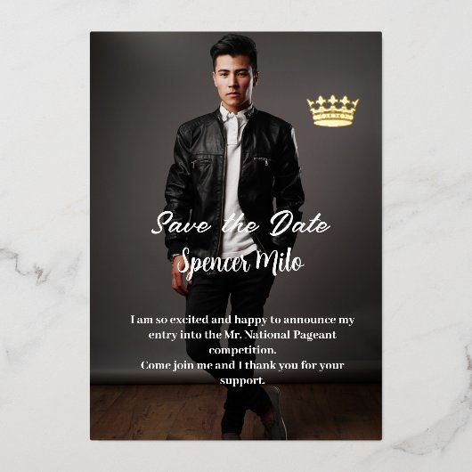 Ankündigung von Male Pageant (Vorderseite)