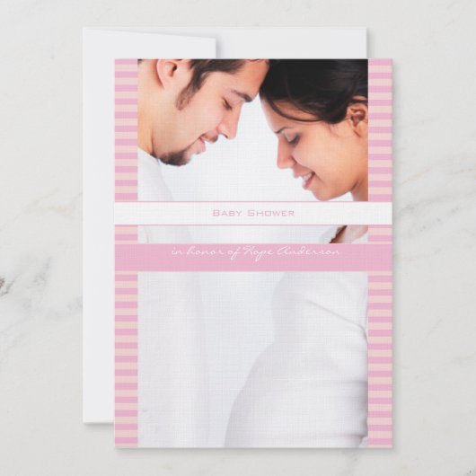 Ankündigung von Mama Foto Baby Girl Shower (Vorderseite)