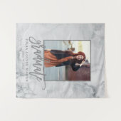 Ankündigung von MARBLE AND ROSE GOLD ABSCHLUSS Wandteppich (Vorderseite (Horizontal))