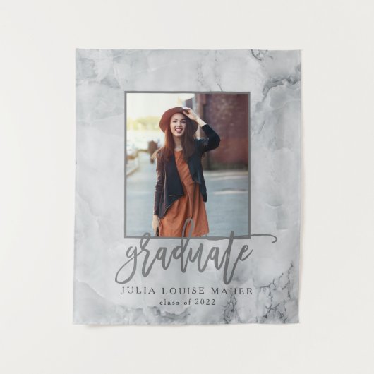 Ankündigung von MARBLE AND ROSE GOLD ABSCHLUSS Wandteppich (Vorderseite)