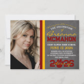 Ankündigung von Maroon & Gold Paw Print Abschluss (Vorderseite)