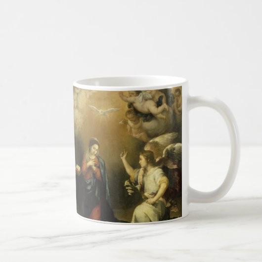 Ankündigung von Mary und Archangel Gabriel Fine Ar Kaffeetasse (Rechts)