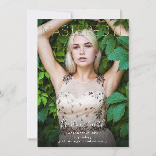 Ankündigung von Masterate Gold Foto (Vorderseite)