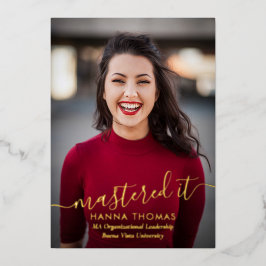 Ankündigung von "Mastered IT Foil Foto Abschluss"