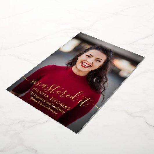 Ankündigung von "Mastered IT Foil Foto Abschluss" (Gedreht)