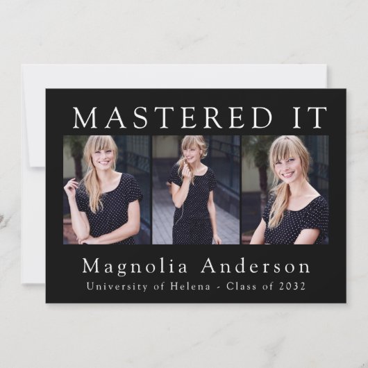 Ankündigung von "Mastered IT Foto Abschluss" (Vorderseite)