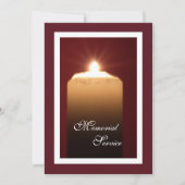 Ankündigung von Memorial Service Candle (Vorderseite)