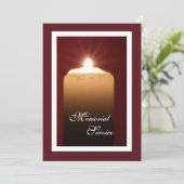 Ankündigung von Memorial Service Candle (Stehend Vorderseite)