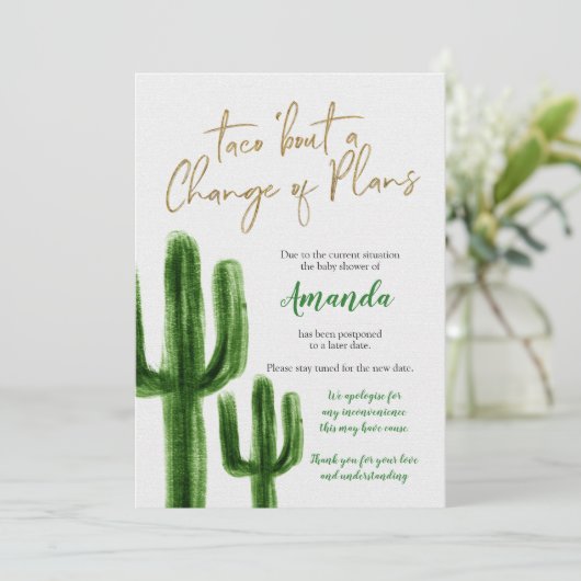 Ankündigung von mexikanischer Kaktus, Babydusche z (Stehend Vorderseite)