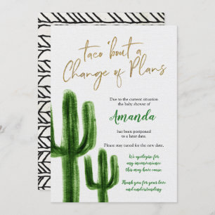 Ankündigung von mexikanischer Kaktus, Babydusche z