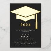 Ankündigung von Minimal Black & White Gold Cap Gra (Vorderseite)