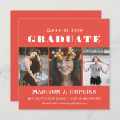 Ankündigung von Minimal Coral Foto Abschluss (Vorne/Hinten)