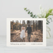 Ankündigung von Minimal Foto Elopement Creme (Stehend Vorderseite)