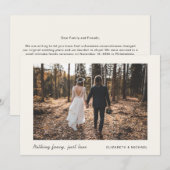 Ankündigung von Minimal Foto Elopement Creme (Vorne/Hinten)