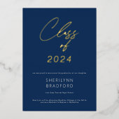 Ankündigung von Minimal Gold Blue & White Abschlus (Vorderseite)