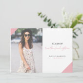 Ankündigung von Minimal-Pink-Kalligraphie-Grad-Fot (Stehend Vorderseite)