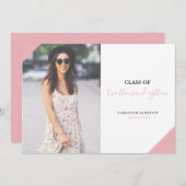 Ankündigung von Minimal-Pink-Kalligraphie-Grad-Fot (Vorne/Hinten)