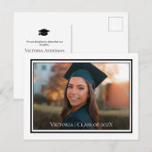 Ankündigung von Minimalistischen Abschlüssen Postk (Vorne/Hinten)