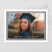 Ankündigung von Minimalistischen Abschlüssen Postk (Vorderseite)