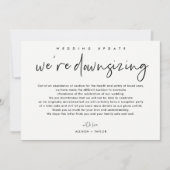 Ankündigung von Minimalistischen Hochzeitaktualisi (Vorderseite)