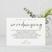 Ankündigung von Minimalistischen Hochzeitaktualisi (Stehend Vorderseite)