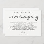 Ankündigung von Minimalistischen Hochzeitaktualisi (Vorne/Hinten)