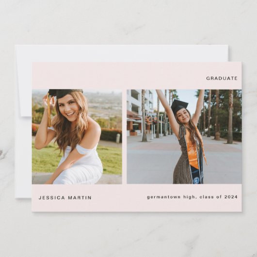 Ankündigung von Minimalistischen zwei Fotos Abschl (Vorderseite)