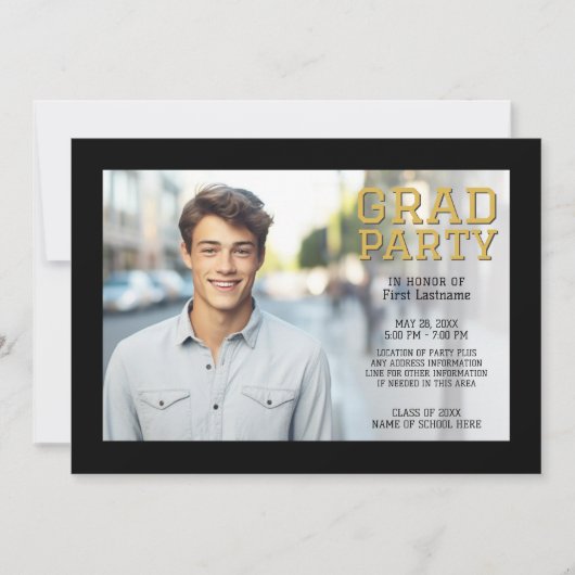 Ankündigung von Mod Abschluss Foto - Schwarzes Gol (Vorderseite)