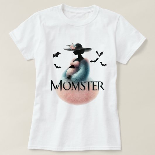 Ankündigung von Momster Baby - Halloween Themed T-Shirt (Design vorne)