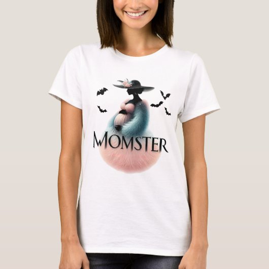 Ankündigung von Momster Baby - Halloween Themed T-Shirt (Vorderseite)