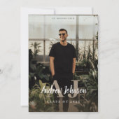 Ankündigung von Monogram Initials Abschluss für Ty (Vorderseite)