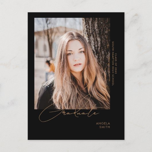 Ankündigung von "Move Foto Black Abschluss" Postkarte (Vorderseite)