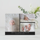 Ankündigung von Multi-Foto Minimalistisch Black Bi (Stehend Vorderseite)