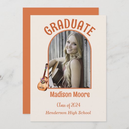 Ankündigung von Music Major Abschluss (Vorne/Hinten)