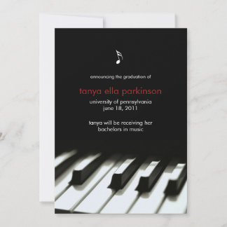 Ankündigung von Music Major Piano Abschluss
