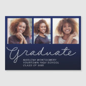 Ankündigung von Navy Blue Abschluss 3 Foto (Vorderseite)