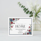 Ankündigung von Navy Blue Burgundy New Zuhause Mov (Stehend Vorderseite)