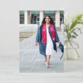 Ankündigung von Navy Blue Senior Foto Abschluss (Stehend Vorderseite)